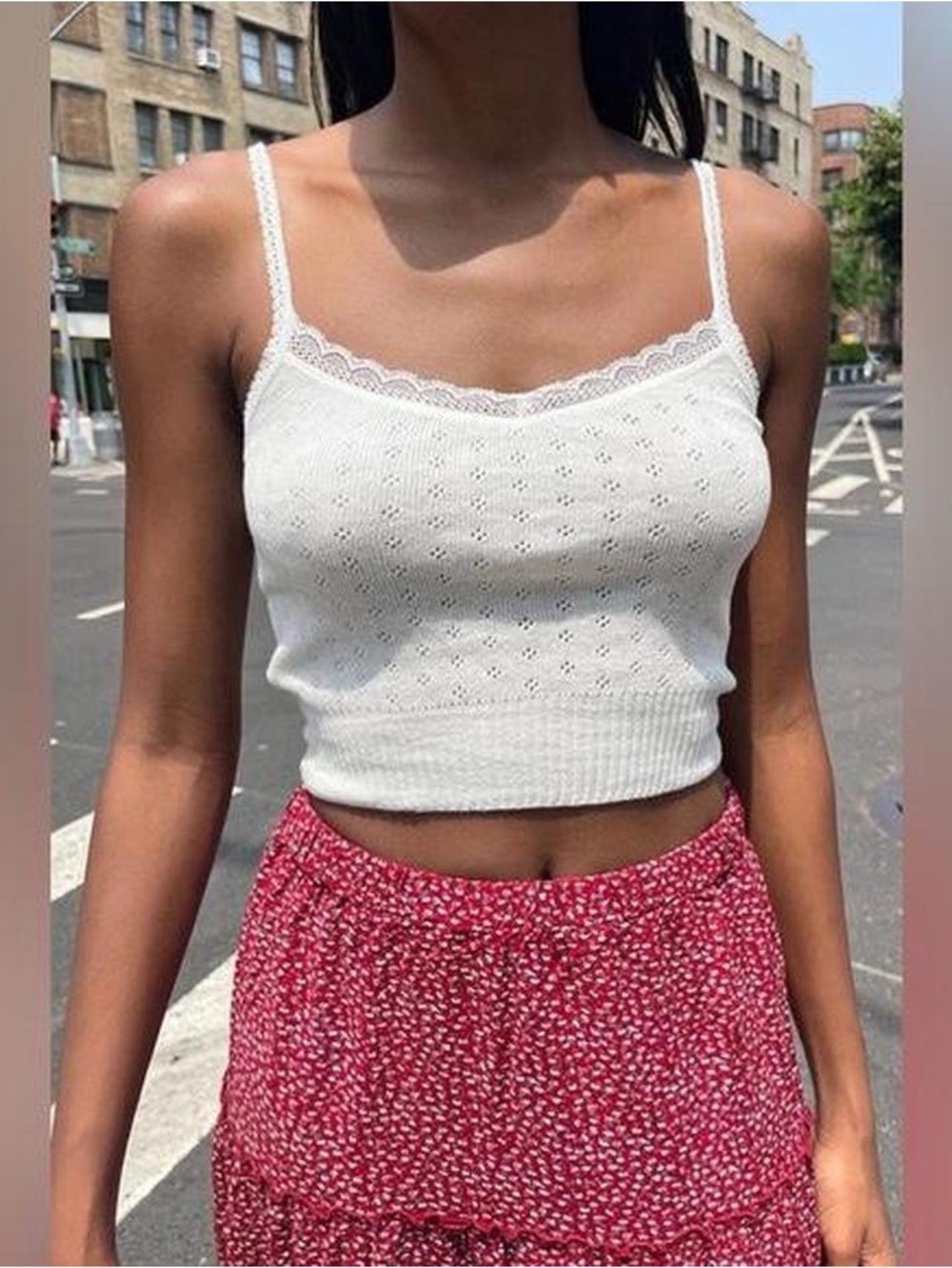Brandy Melville Serena cropped camisole tank top